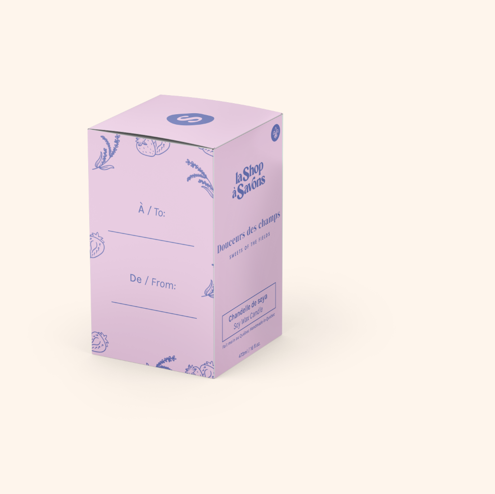 Chandelle de soya 16 oz - Douceurs des champs