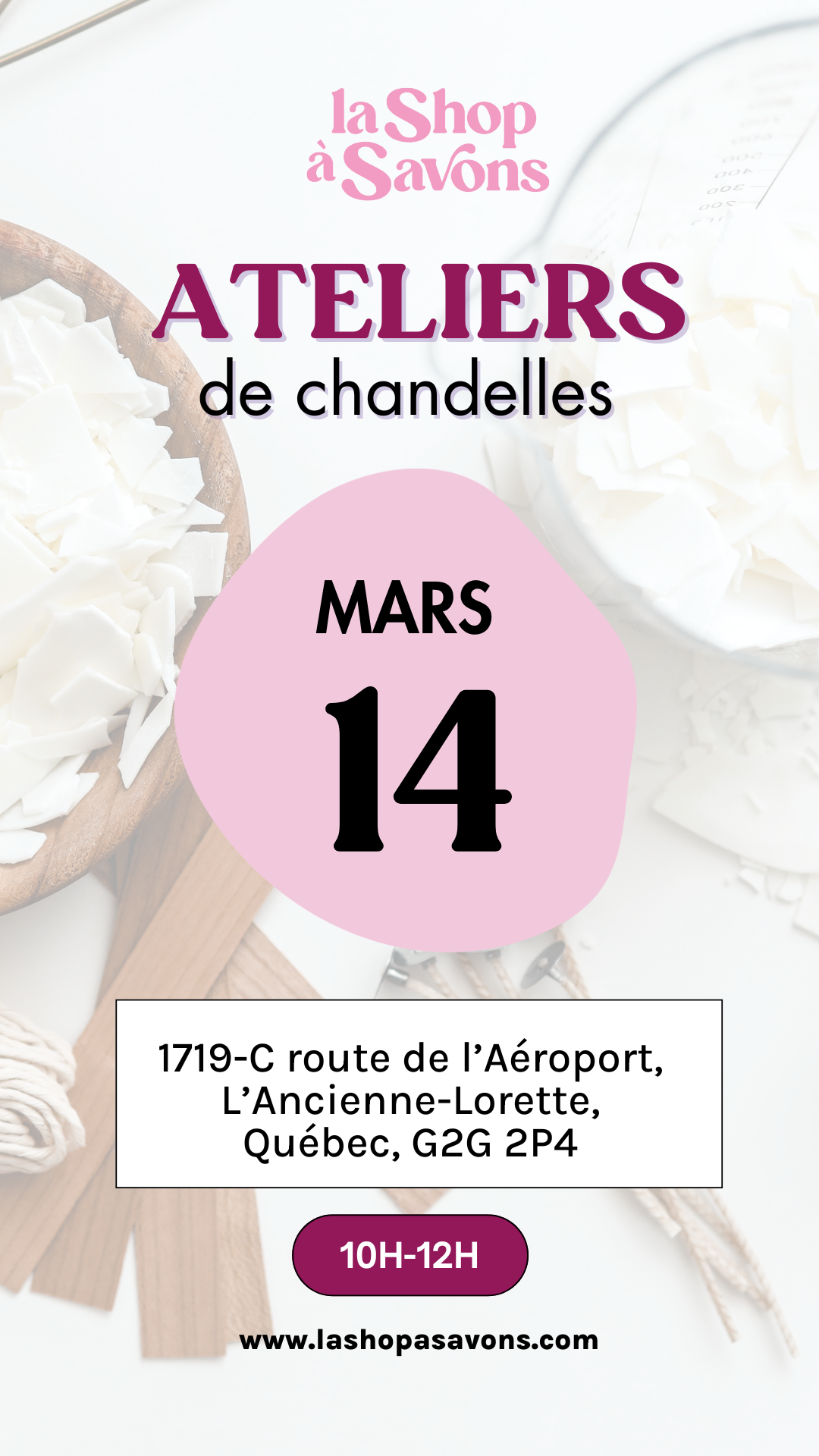Atelier - Confection de chandelles