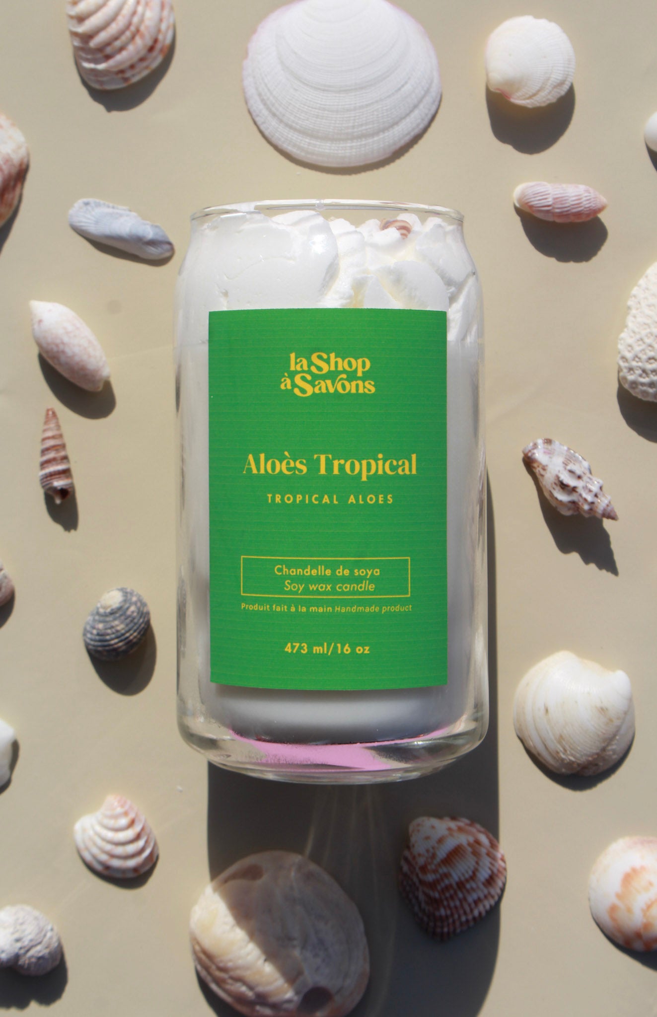 Chandelle de soya 16 oz - Aloès Tropical