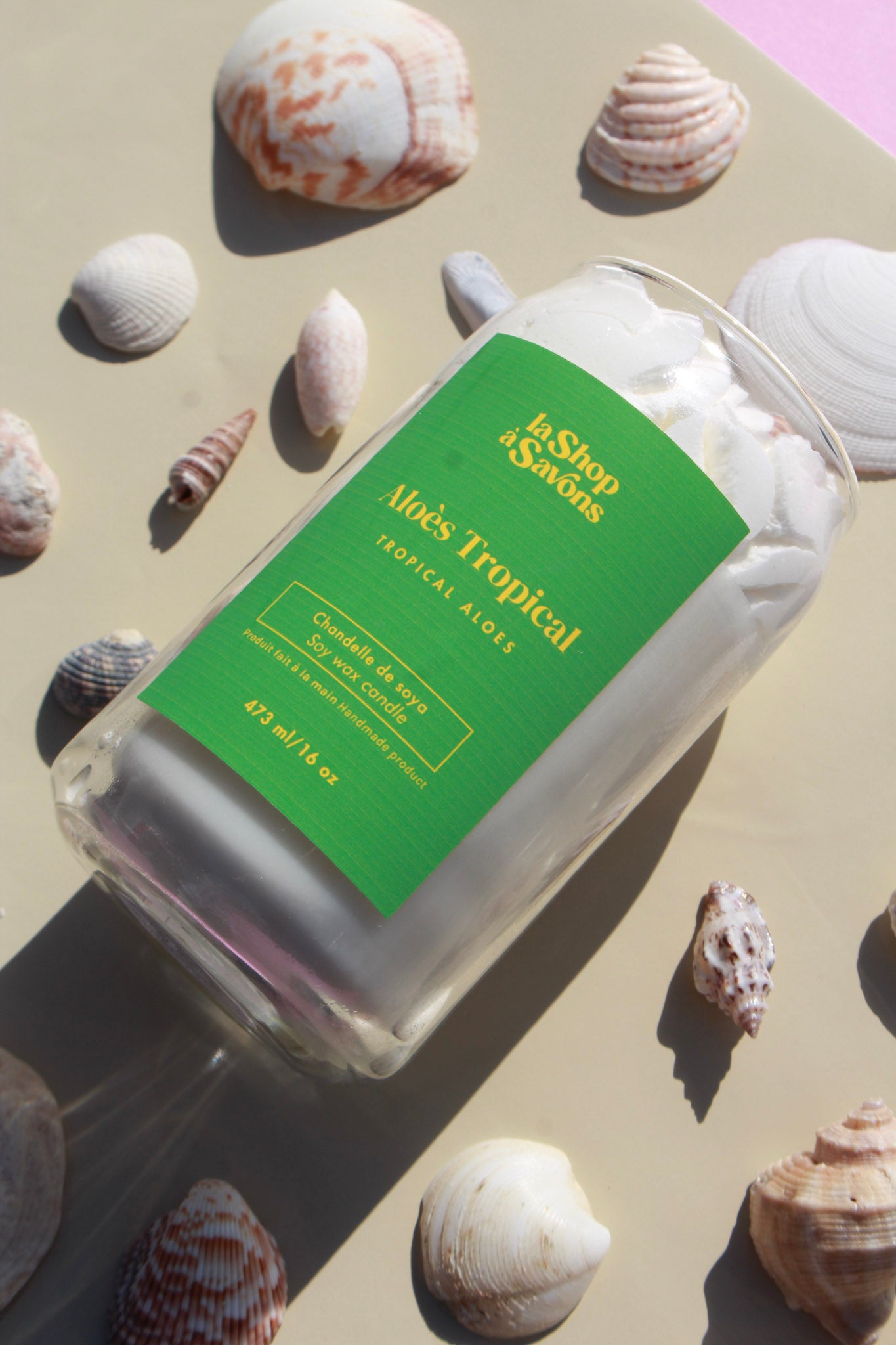 Chandelle de soya 16 oz - Aloès Tropical