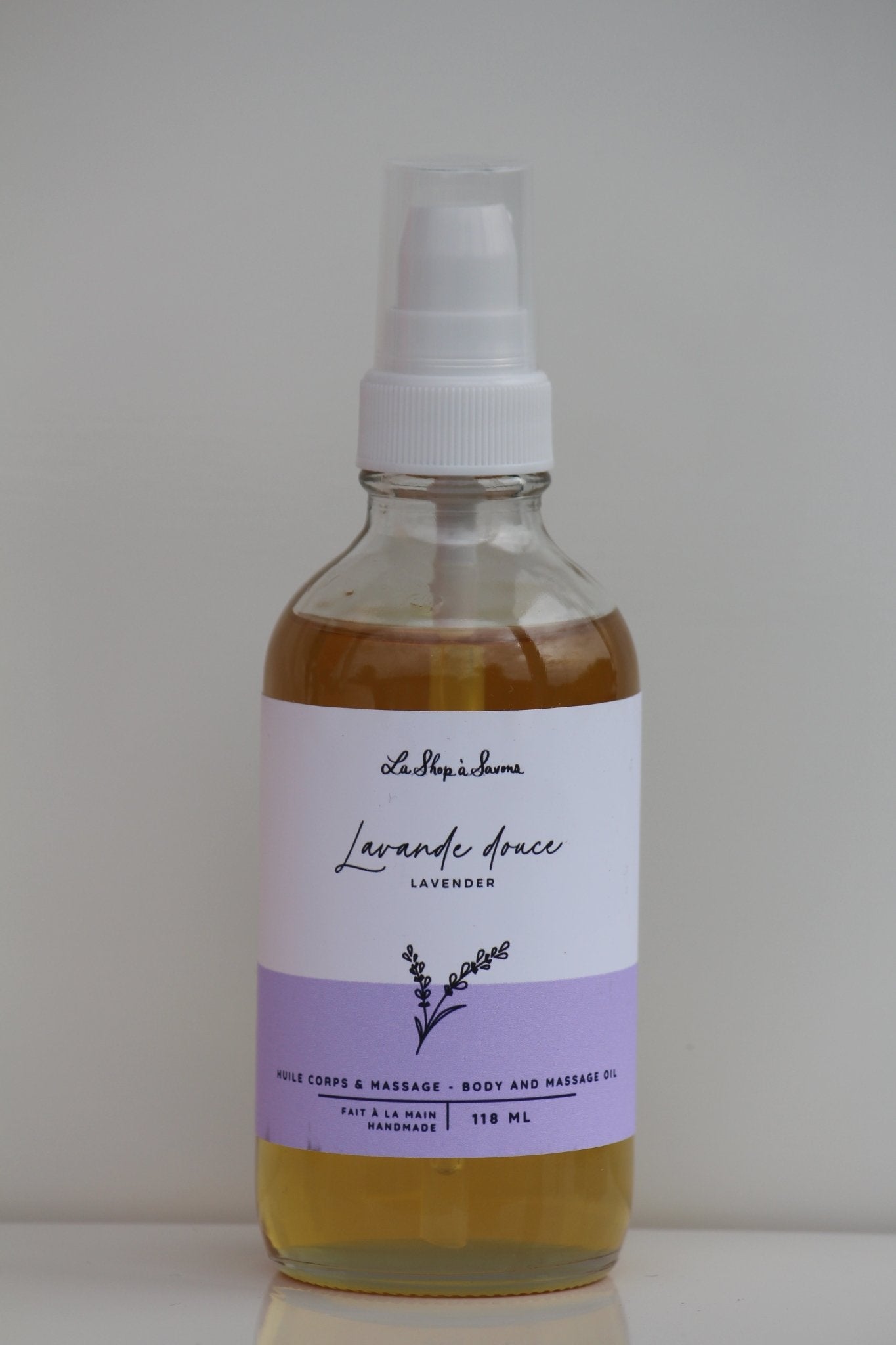 Huile sèche corps & massage - Lavande douce - La Shop à Savons Inc.